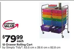 Michaels 12-Drawer Rolling Cart by Simply Tidy offer