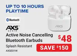 Visions Electronics AXS Active Noise Cancelling Bluetooth Earbuds offer