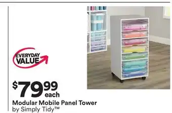 Michaels Modular Mobile Panel Tower by Simply Tidy offer