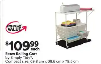 Michaels Essex Rolling Cart by Simply Tidy offer