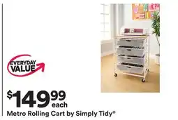 Michaels Metro Rolling Cart by Simply Tidy offer