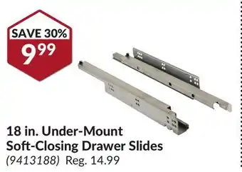 Princess Auto 18 in. Under-Mount Soft-Closing Drawer Slides offer