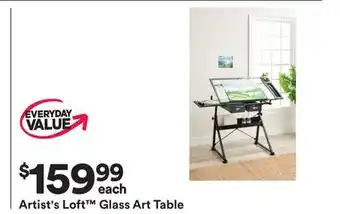 Michaels Artist's Loft Glass Art Table offer