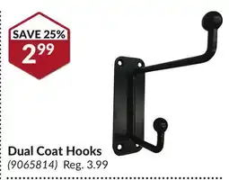 Princess Auto Dual Coat Hooks offer