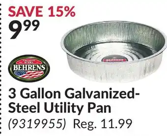 Princess Auto 3 Gallon Galvanized- Steel Utility Pan offer