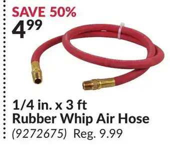 Princess Auto 1/4 in. x 3 ft Rubber Whip Air Hose offer