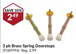 Princess Auto 3 pk Brass Spring Doorstops offer