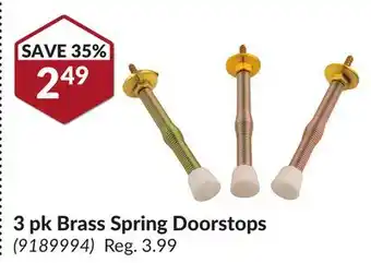 Princess Auto 3 pk Brass Spring Doorstops offer