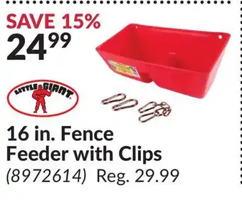 Princess Auto 16 in. Fence Feeder with Clips offer