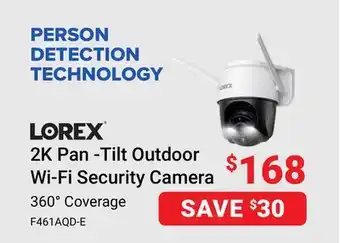 Visions Electronics LOREX 2K Pan-Tilt Outdoor Wi-Fi Security Camera offer