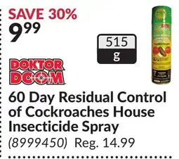 Princess Auto 60 Day Residual Control of Cockroaches House Insecticide Spray offer