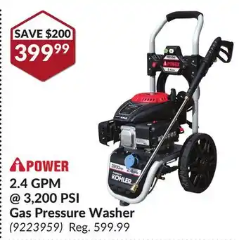 Princess Auto 2.4 GPM @ 3,200 PSI Gas Pressure Washer offer