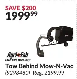 Princess Auto Tow Behind Mow-N-Vac offer