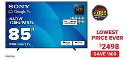 Visions Electronics X90L Smart TV 85 NATIVE 120Hz PANEL offer