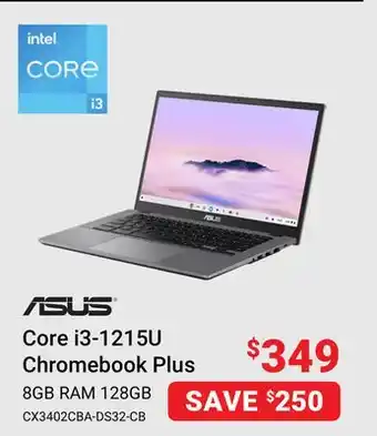 Visions Electronics ASUS Core i3-1215U Chromebook Plus offer