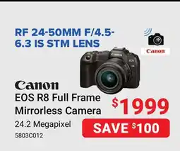 Visions Electronics CANON EOS R8 Full Frame Mirrorless Camera offer