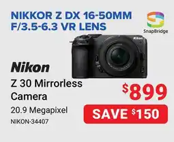 Visions Electronics Nikon Z 30 Mirrorless Camera offer