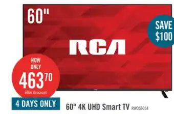 The Brick RCA 60 4K UHD webOS Smart TV offer