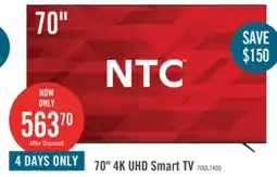 The Brick NTC 70 4K UHD webOS 60Hz Smart TV (70UL7400) offer