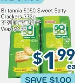 Oceans Fresh Food Market Britannia 5050 Sweet Salty Crackers offer