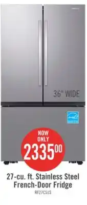 The Brick Samsung 36 27 Cu. Ft. SpaceMax Counter-Depth Refrigerator - Stainless Steel - RF27CG5100SRAA offer