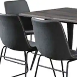 The Brick Amos 7pc Dining Set with Table & 6 Chairs, Metal, 60W - Grey offer