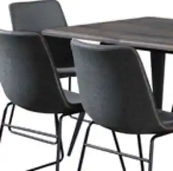 The Brick Amos 7pc Dining Set with Table & 6 Chairs, Metal, 60W - Grey offer