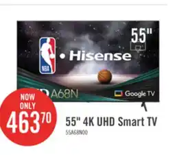 The Brick Hisense 55 4K UHD HDR10 Dolby Vision 60Hz Google Smart TV (55A68N) offer