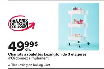 Michaels Chariots à roulettes Lexington de 3 étagères d'Ordonnez simplement offer