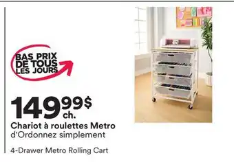 Michaels Chariot à roulettes Metro offer