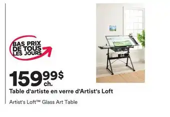 Michaels Table d'artiste en verre d'Artist's Loft offer