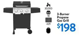 Walmart 3-Burner Propane Gas Grill offer