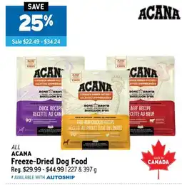 Ren’s Pets Depot ALL ACANA Freeze-Dried Dog Food offer