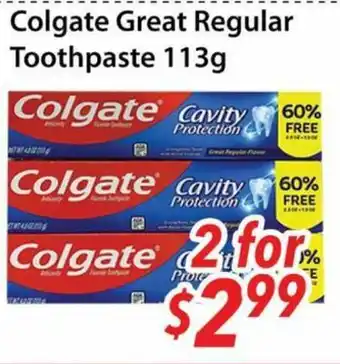 Bestco Food Mart Colgate Great Regular Toothpaste offer