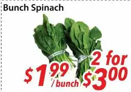 Bestco Food Mart Bunch Spinach offer