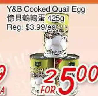 Foody Mart Y&B Cooked Quail Egg offer