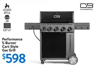 Walmart Performance 5-Burner Cart-Style Gas Grill offer