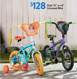 Walmart Kids' 12" or 14" Licensed Bike offer