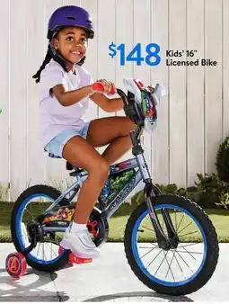 Walmart Kids' 16" Licensed Bike offer