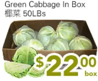 Ample Food Market Green Cabbage In Box offer