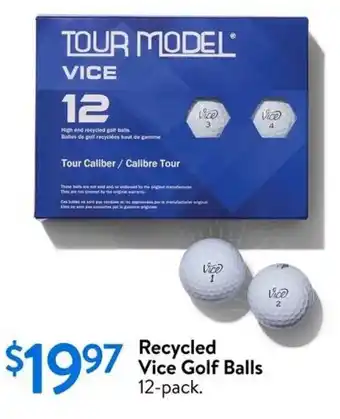 Walmart Recycled Vice Golf Balls offer