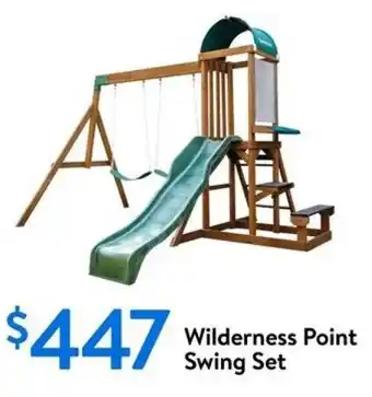 Walmart Wilderness Point Swing Set offer