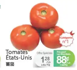 T&T Supermarket TOMATES ÉTATS-UNIS offer