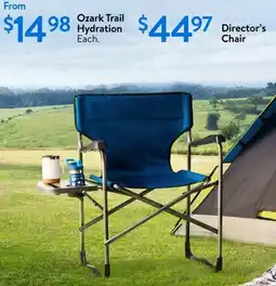 Walmart Ozark Trail Hydration and Director's Chair offer