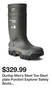 Mark's Dunlop Men's Steel Toe Steel plate Purofort Explorer Safety Boots with Vibram Sole offer