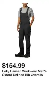 Mark's Helly Hansen Workwear Men's Oxford Unlined Bib Overalls offer