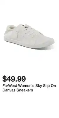 Mark's FarWest Women's Sky Slip On Canvas Sneakers offer