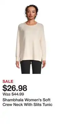 Mark's Shambhala Women's Soft Crew Neck With Slits Tunic offer