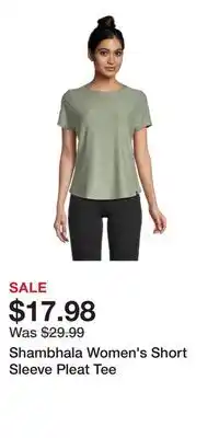 Mark's Shambhala Women's Short Sleeve Pleat Tee offer