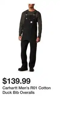 Mark's Carhartt Men's R01 Cotton Duck Bib Overalls offer